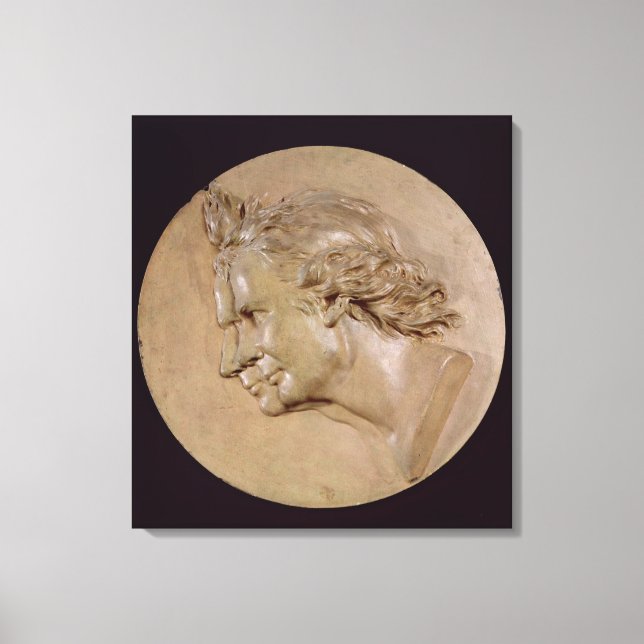 Medallion depicting Joseph  and Etienne Canvas Print (Front)