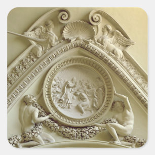 Medallion depicting the Baptism of Constantine Square Sticker