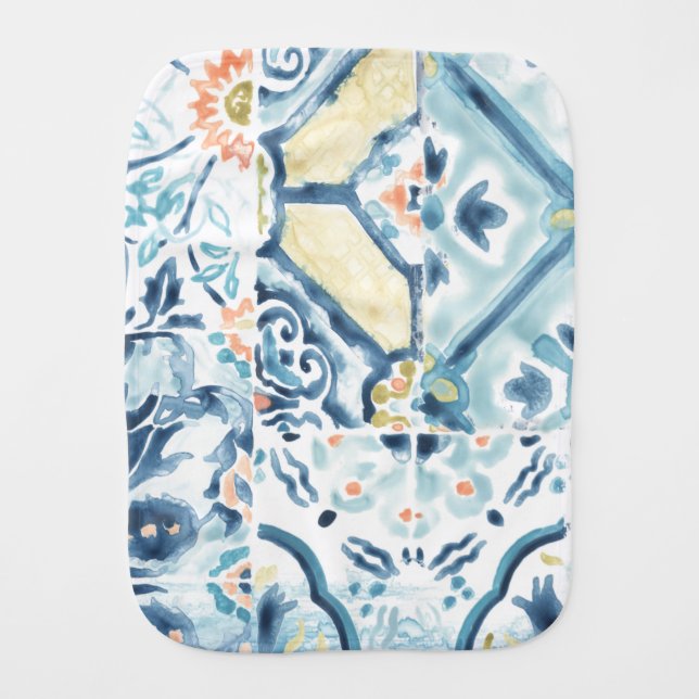 Medallion Medley Collection Baby Burp Cloth (Front)