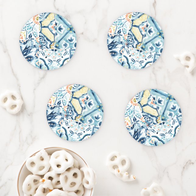 Medallion Medley Collection Coaster Set (In Situ)