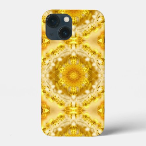 Medallion Pattern in Mustard Yellow Batik Pattern iPhone 13 Mini Case