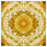 Medallion Pattern in Mustard Yellow Batik Pattern Fabric