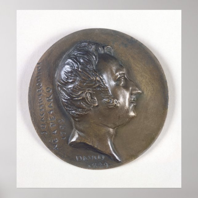 Medallion portrait of Gioacchino Rossini  1829 Poster (Front)