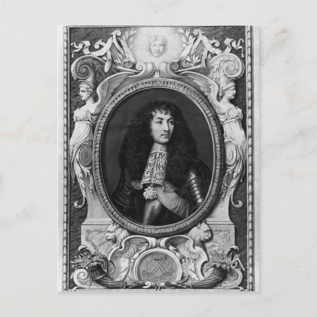 Medallion Portrait of Louis XIV Postcard (Front)