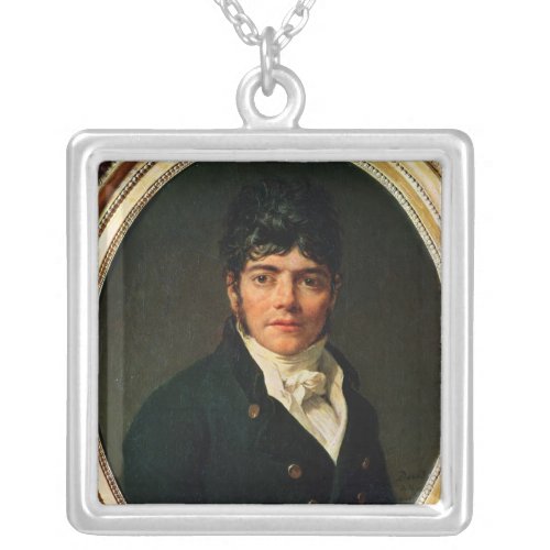 medallion Portrait of the Comte Esteve 1804 Silver Plated Necklace