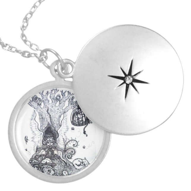 Medallion “Princess Kapricho " Silver Plated Necklace (Front)