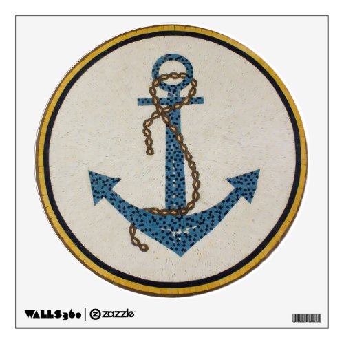 Medallion Round Dotted Anchor Mosaic Wall Sticker