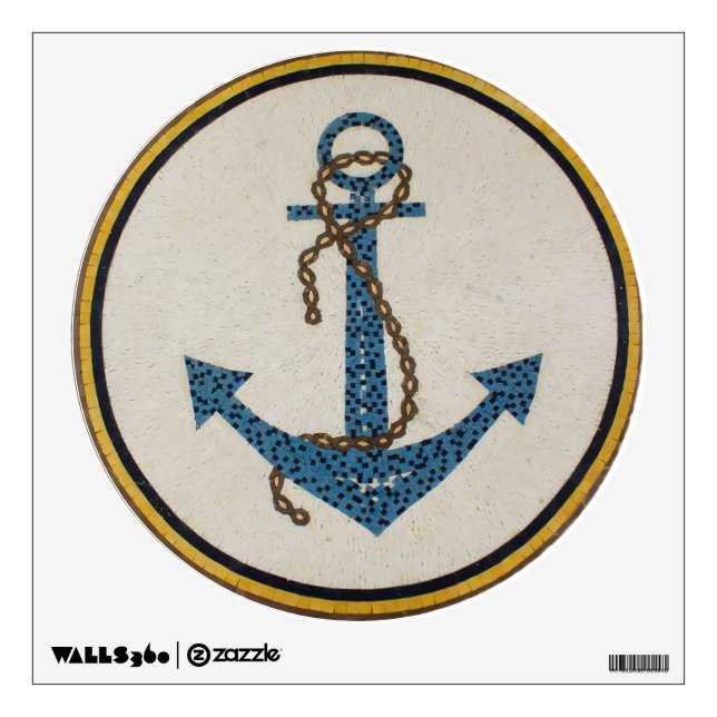 Medallion Round Dotted Anchor Mosaic Wall Sticker (Front)