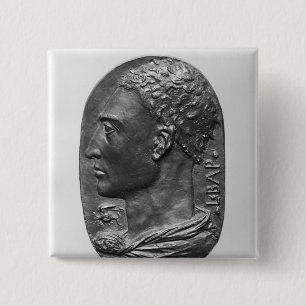 Medallion Self Portrait Button
