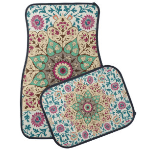 Medallion Vintage multi color pattern in Turkish, Car Floor Mat