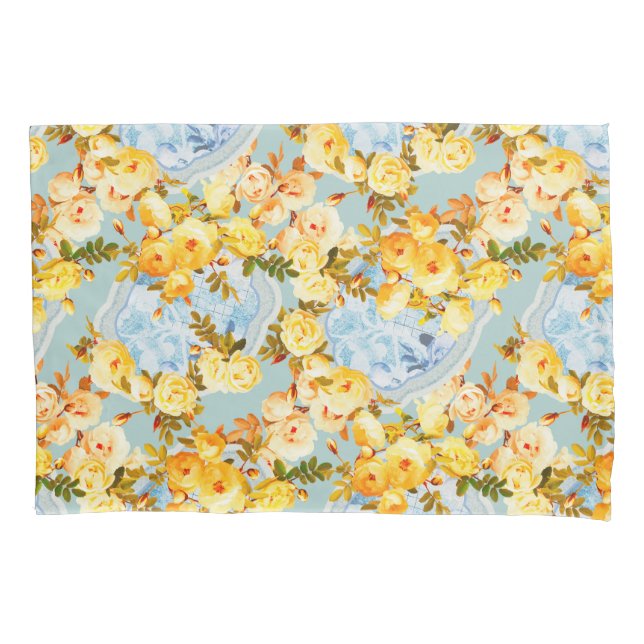 Medallions and Roses Pillow Case (Front)