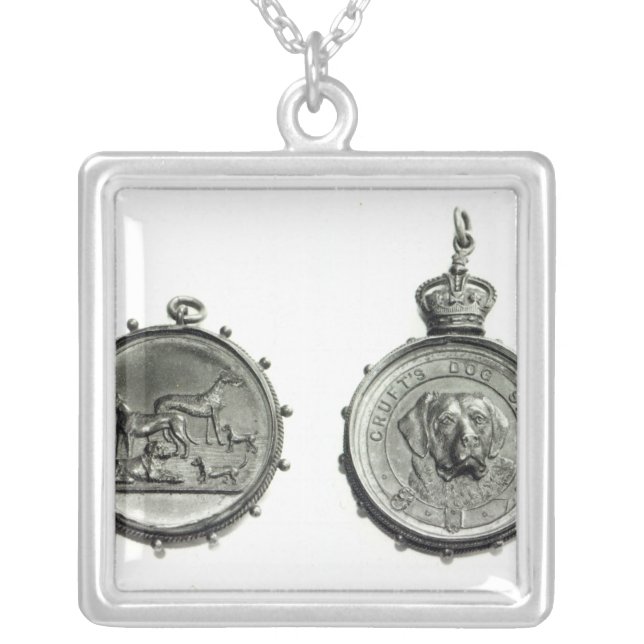 Medals from Cruft's Dog Show, c.1910 Silver Plated Necklace (Front)
