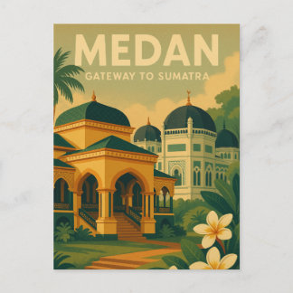 Medan, indonesia travel postcard