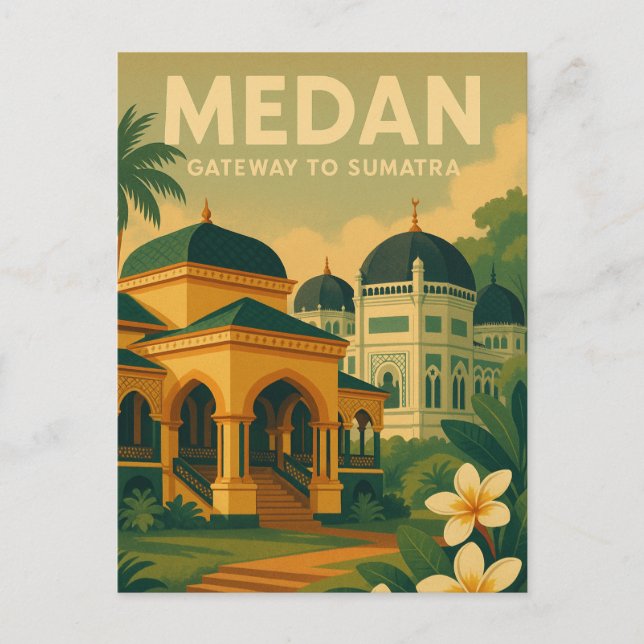 Medan, indonesia travel postcard (Front)