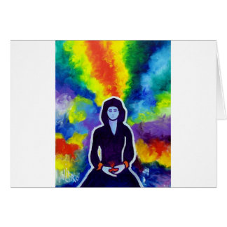 Medatating Woman by Piliero Cards