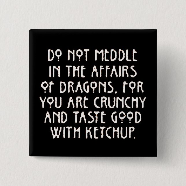 MeddlewithDragons Pinback Button (Front)