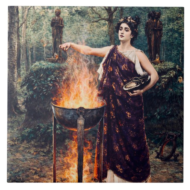 Medea Brewing Her Potion –  Ceramic Tile (Front)