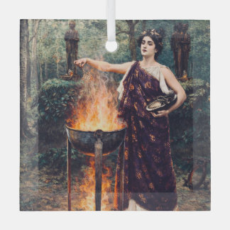 Medea Brewing Her Potion –  Glass Ornament