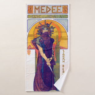 Medea (Medee), Alphonse Mucha Bath Towel