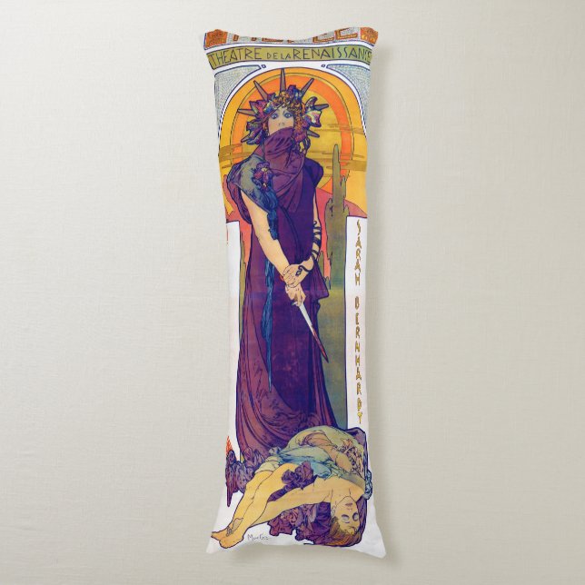 Medea (Medee), Alphonse Mucha Body Pillow (Front Vertical)