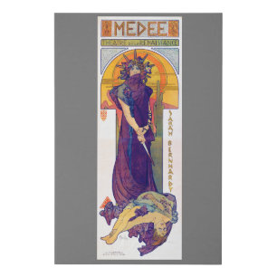 Medea (Medee), Alphonse Mucha Faux Canvas Print
