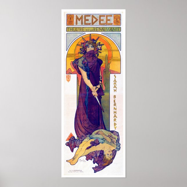 Medea (Medee), Alphonse Mucha Poster (Front)