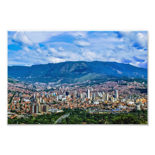 Medellín, Antioquia, Colombia City Photo Print (Front)