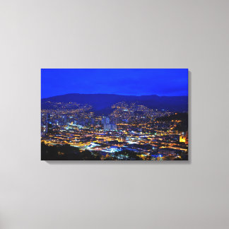 Medellin, Colombia at Night Canvas Print