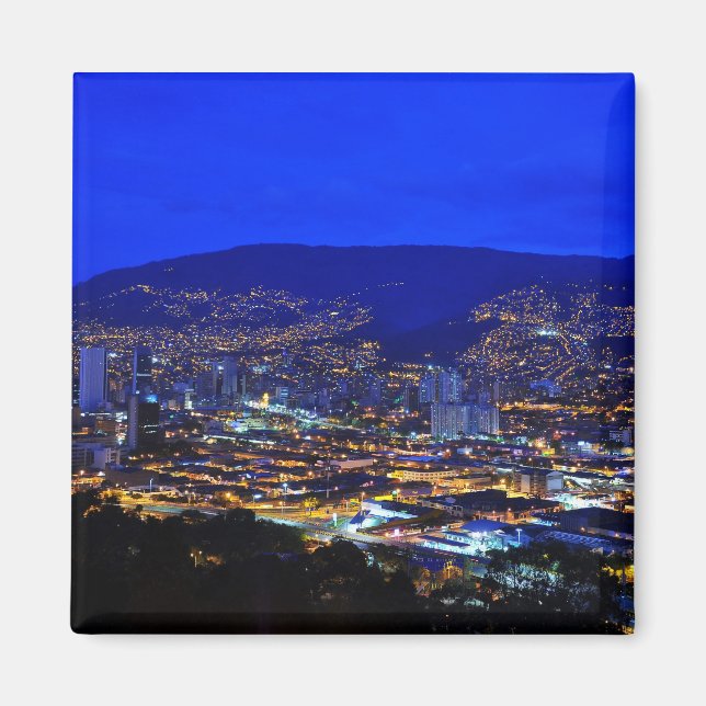 Medellin, Colombia at Night Magnet (Front)