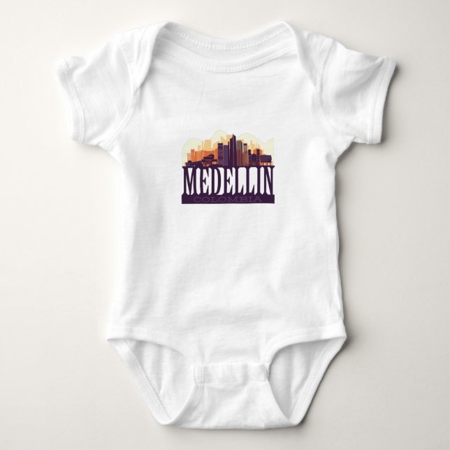 Medellin Colombia Baby Bodysuit (Front)