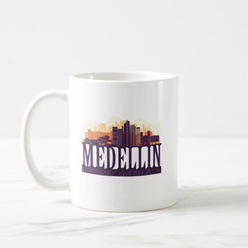 Medellin Colombia Skyline City Souvenir Coffee Mug