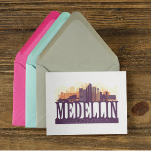 Medellin Colombia Skyline City Souvenir Postcard