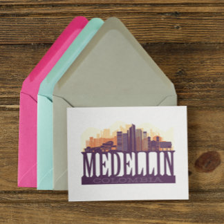 Medellin Colombia Skyline City Souvenir Postcard