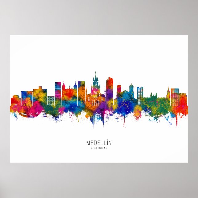 Medellin Colombia Skyline Poster (Front)