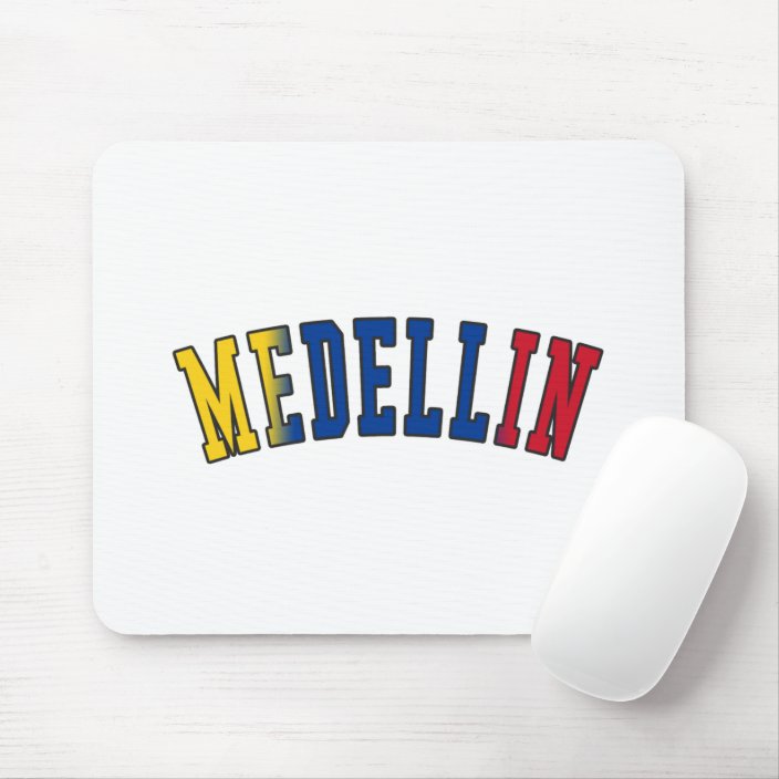 Medellin in Colombia National Flag Colors Mouse Pad