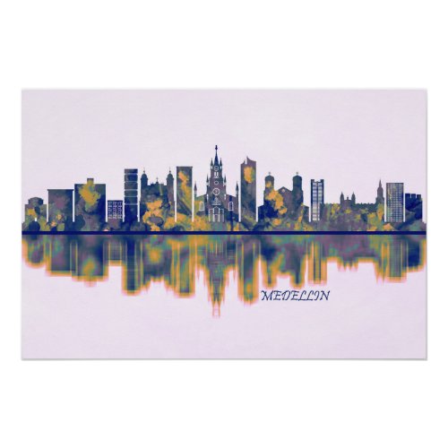 Medellin Skyline Poster