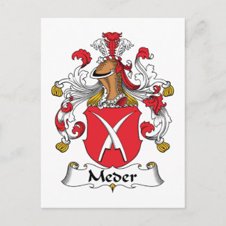 Meder Family Crest Postcard