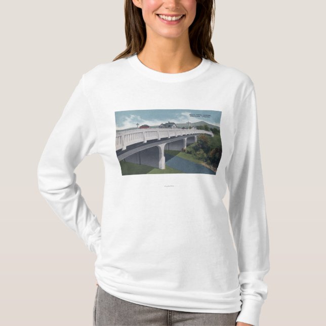 Medford, Oregon - Bear Creek Bridge View T-Shirt (Front)