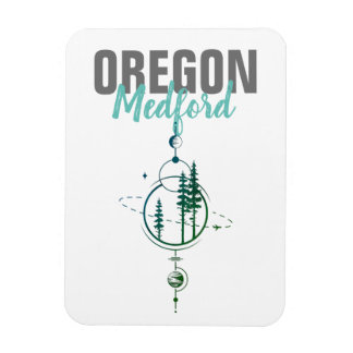 Medford Oregon Geometric Trees Magnet