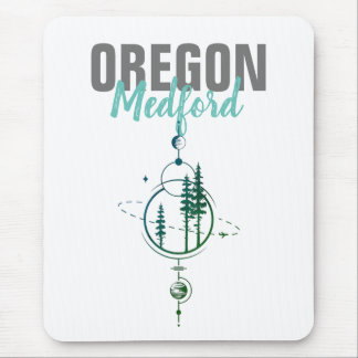 Medford Oregon Geometric Trees Mouse Pad