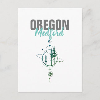 Medford Oregon Geometric Trees Postcard