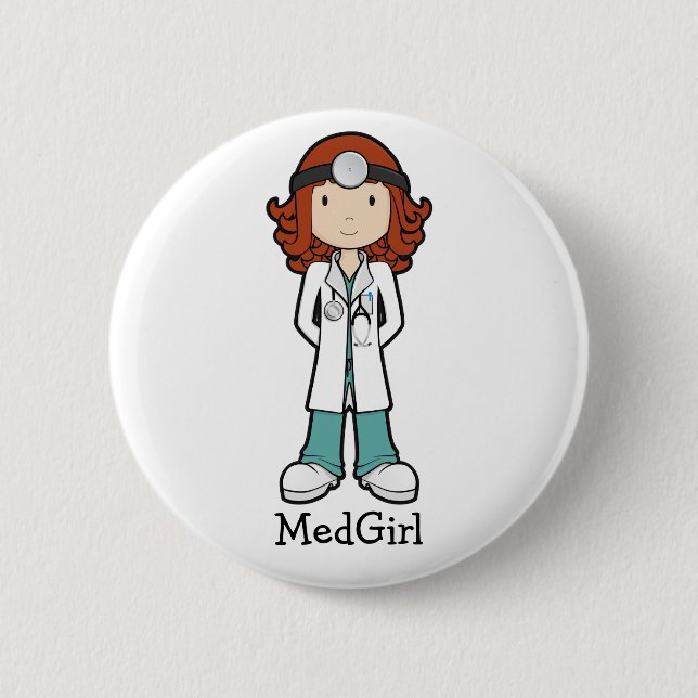 MedGirl Pinback Button (Front)