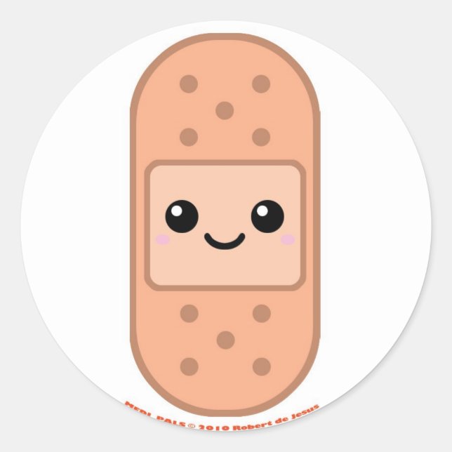 Medi Pals Bandage Classic Round Sticker (Front)