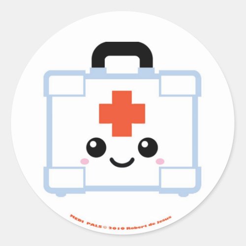 Medi Pals First Aid Kit Classic Round Sticker