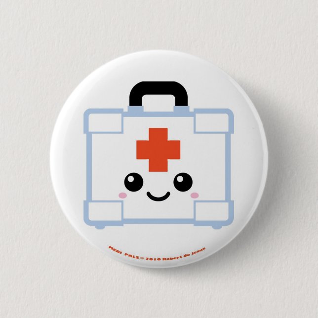 Medi Pals First Aid Kit Pinback Button (Front)