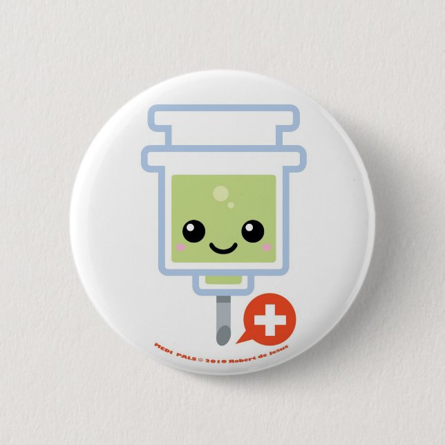 Medi Pals Needle Pinback Button (Front)