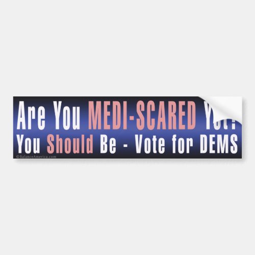 Medi_Scared Bumper Sticker 3