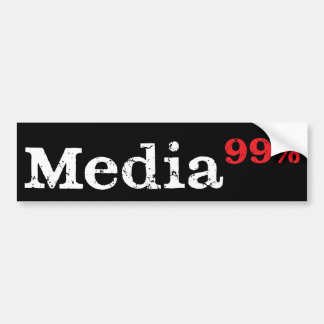 Media99% Bumper Sticker (white on black)