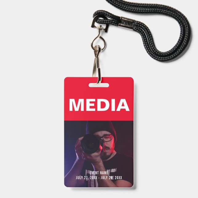 Media All Access Pass Event ID Badge | Zazzle