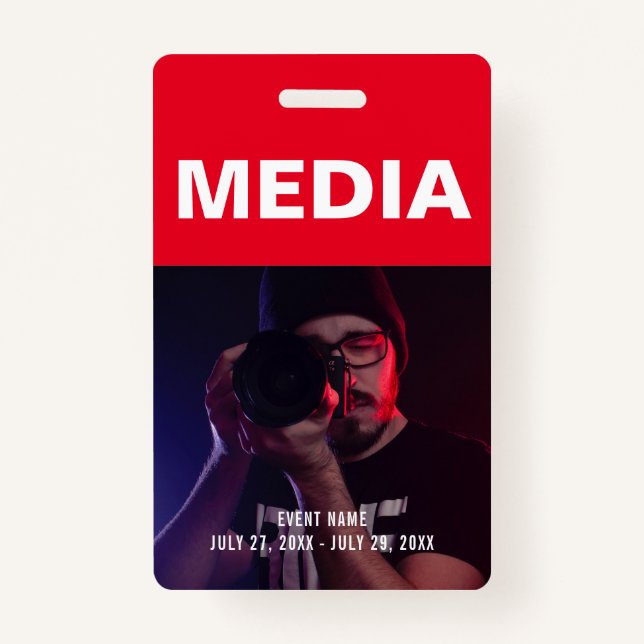 Media All Access Pass Event ID Badge (Front)
